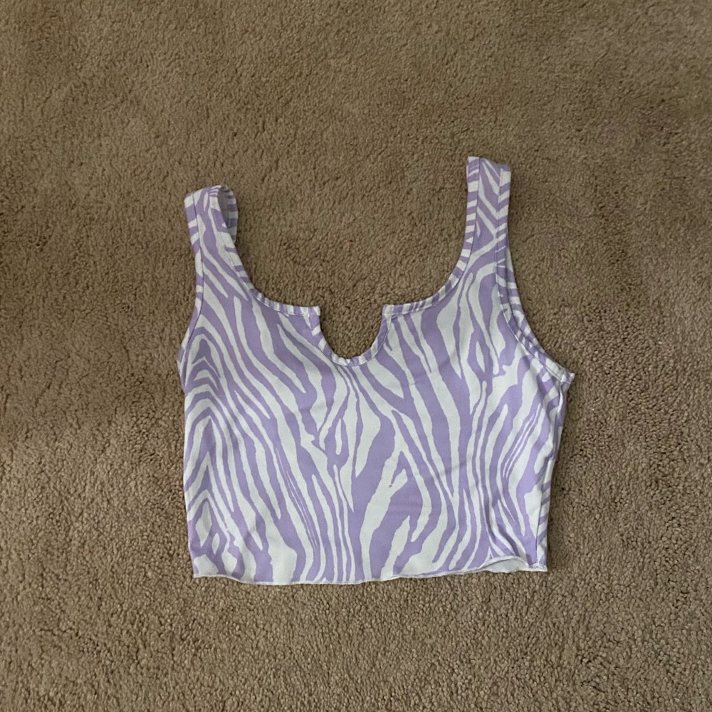 Zebra print crop top! Very cute